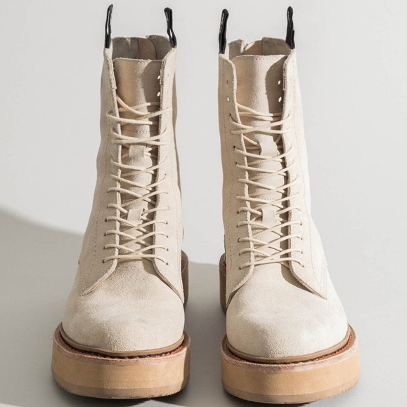 R13 Khaki Suede Boots 38 / US8 - Picture 2 of 9